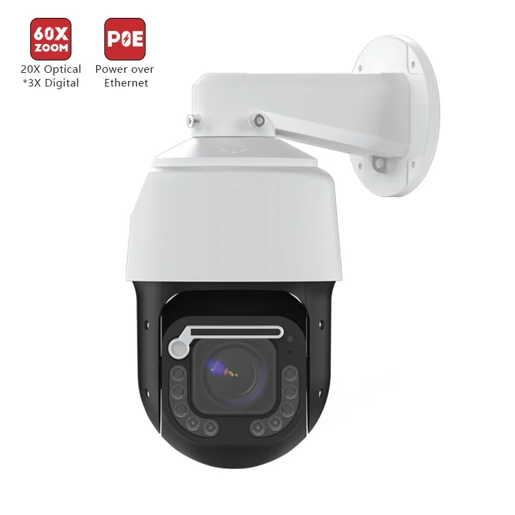 60X 8MP Real High Speed Dome PTZ POE IP Camera AI Dual Light Audio Security CCTV 4k Camera Outdoor With Auto Wiper