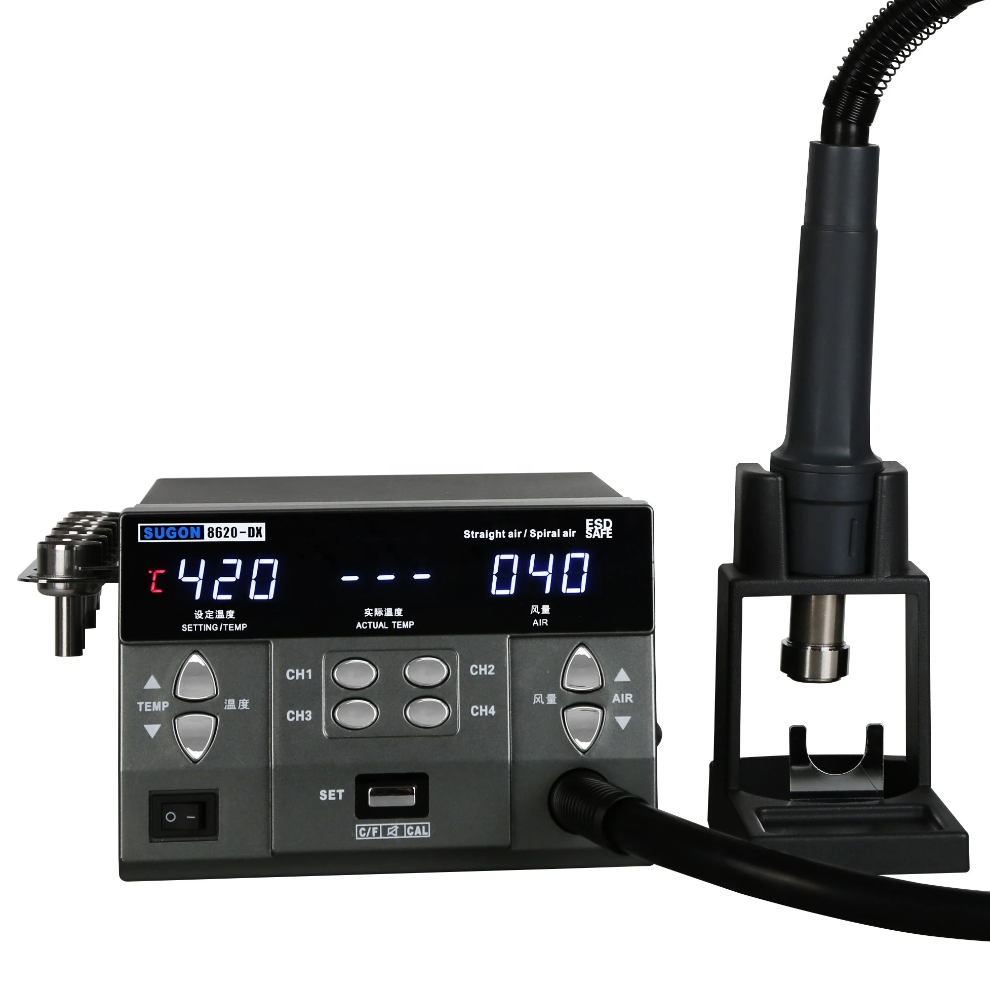 2021 Новый SUGON 8620DX инструментов для ремонта мобильных телефонов, паяльная станция зарядное устройство с 6 ветровой пушки рот 3 секунд нагрева 1300 Вт Термовоздушная паяльная пистолет