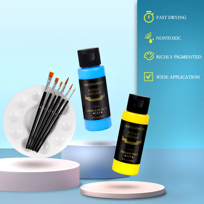 Acrylic Paint 60ml 36 Colors Acrylic Painting Paint Waterproof Set 60ml