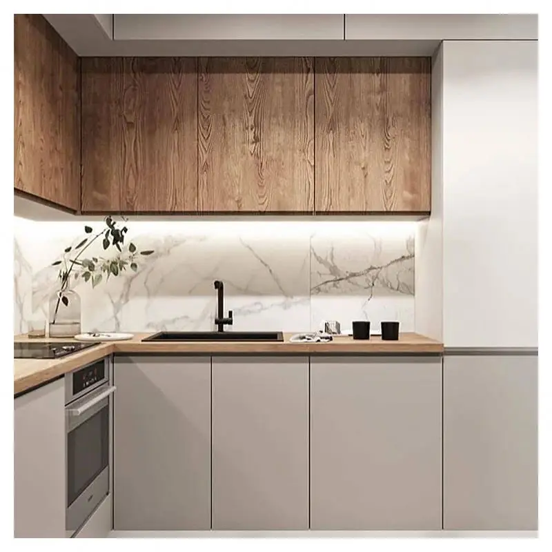 Realgres Hot-Selling Kitchen Cabinet Cabinets Modern White Melamine Smart Kitchen Kitchen Cabinet Base