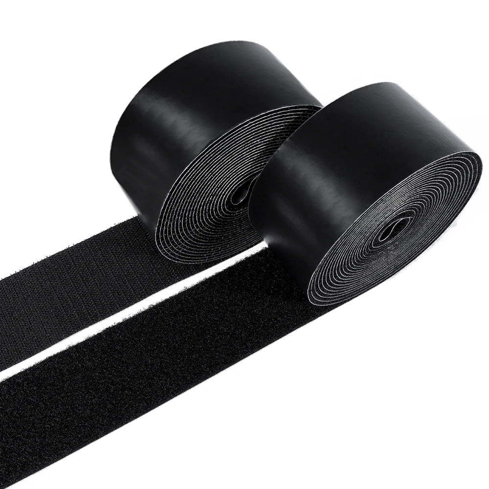 15Ft X 2 Inch Hook and Loop Strips Set With Adhesive Double Rolls of Heavy Duty Self Adhesive Tape