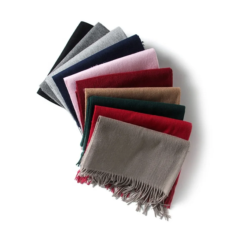 Fashion design plain 100% pashmina shawl wool shawl