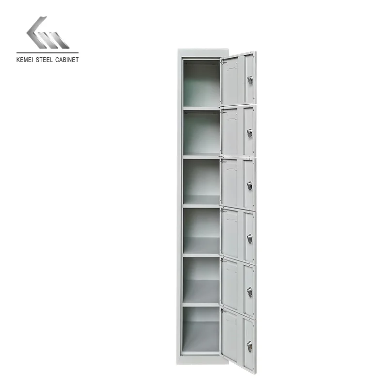 Commercial Custom Design Steel Line Furniture Metal Locker Cabinet 6 Doors For Gym Steel Commercial Clothes Storage Locker