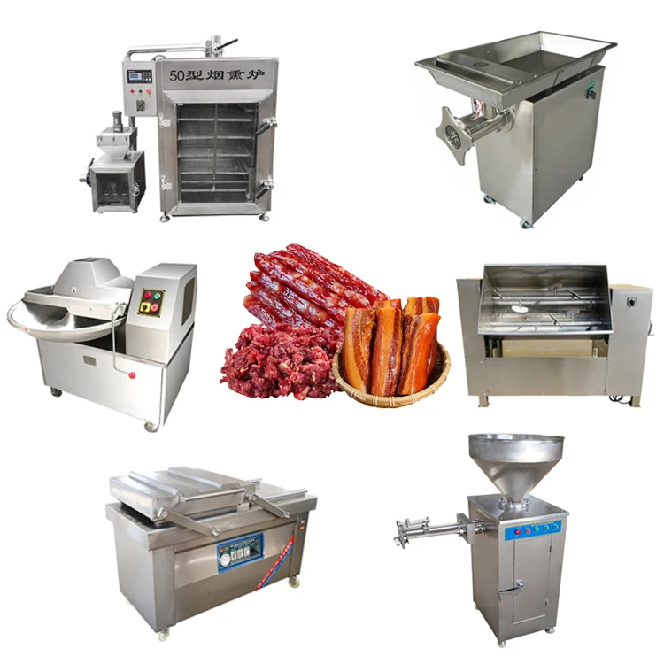 Полная линия для производства свежих сосисок, машина для производства сосисок, линия для переработки мяса сосисок