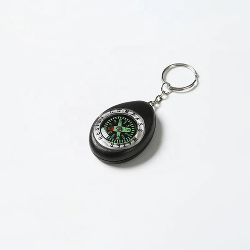 Portable Mini Compass Backpack Pendant Key Ring Outdoor Pendant Compass Ball Compass