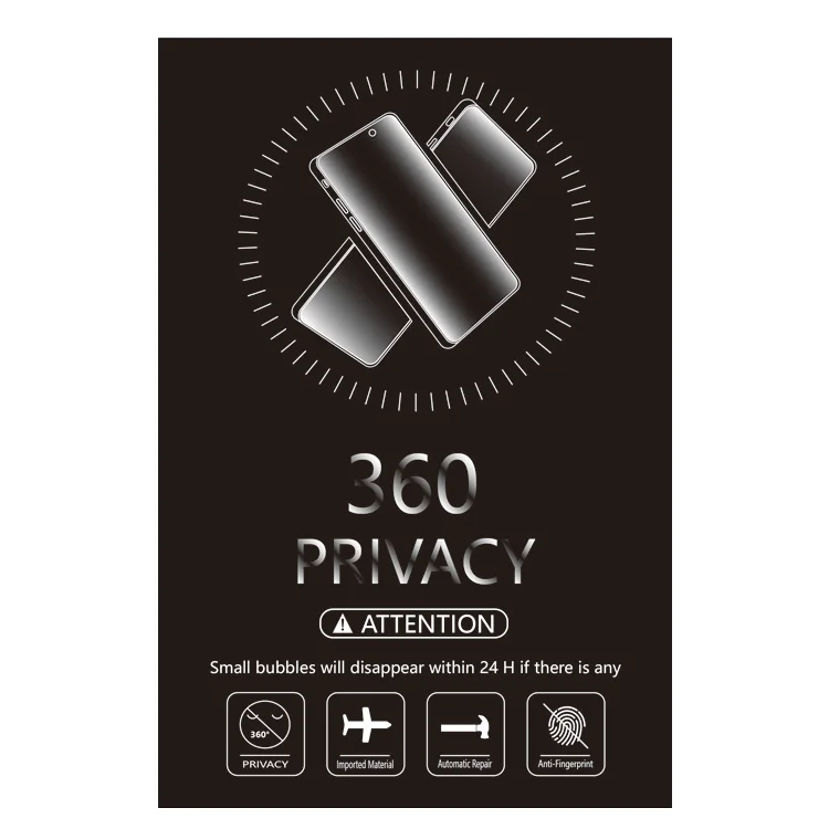 360 Privacy Hydrogel 18X12cm For Mobile Skin Cutting Machine Material Soft Tpu Screen Protector Privacy Film For s24u/ip16