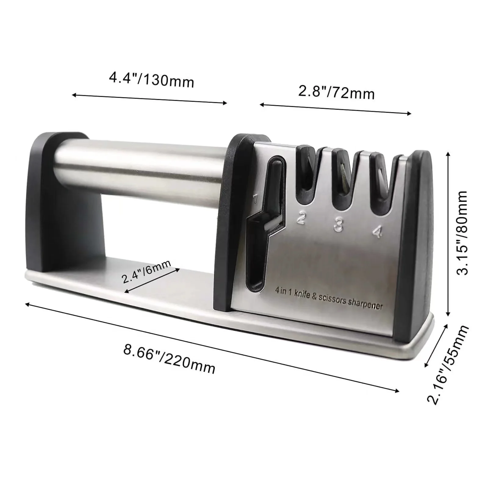 Manufacturer Stainless Steel Sharpener Multifunctional Manual Knife Sharpener for Kitchen