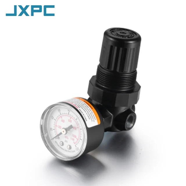 1/8 inch 1/4 inch NPT Air Regulator, 14 cfm Rated Flow, 20 bar Max. Pressure