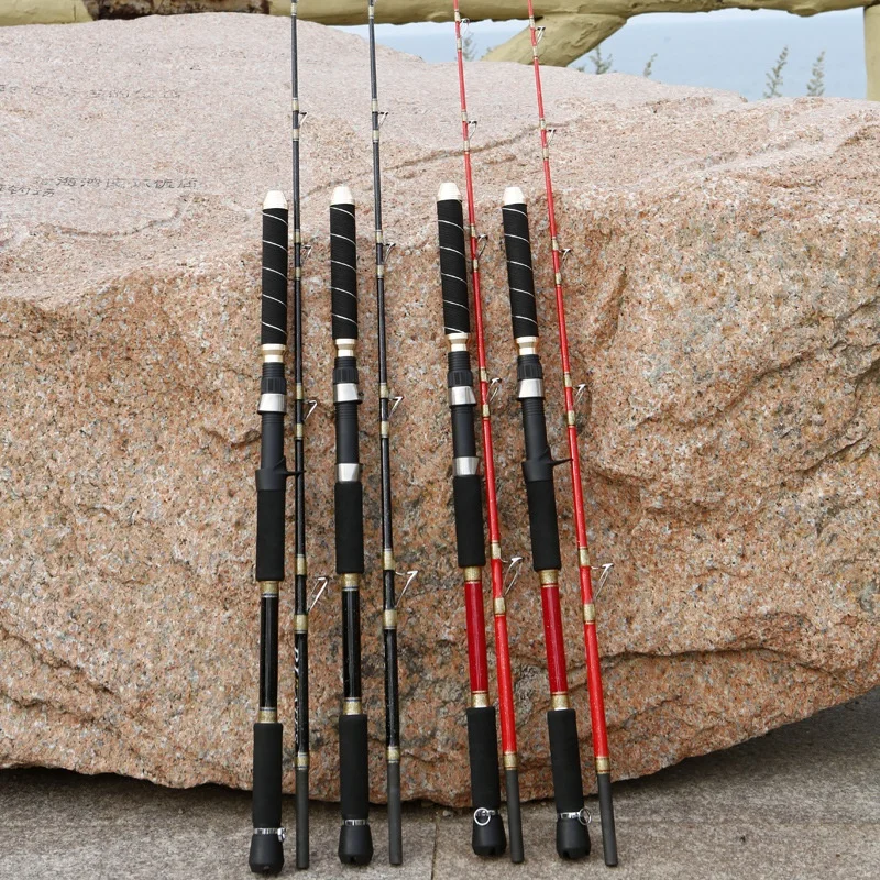 RISING High Quality 1.65m 1.8m 1.95m 2.1m Fiberglass MH Fast Offshore H Power Cana De Pescar Boat Sea Heavy Jigging Rods