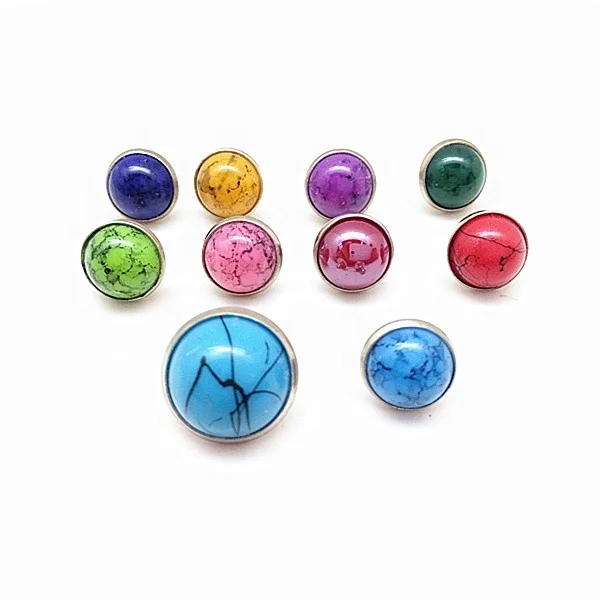 Пользовательский цвет, камень, латунь, украшение, пуговица с заклепками