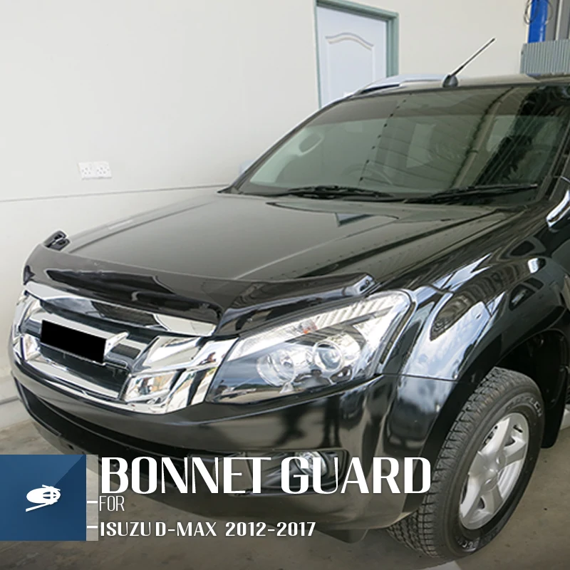 MOSUN bonnet guard Protector Front Bonnet Bug Shield Hood Deflector For Isuzu D-MAX 2012-2017