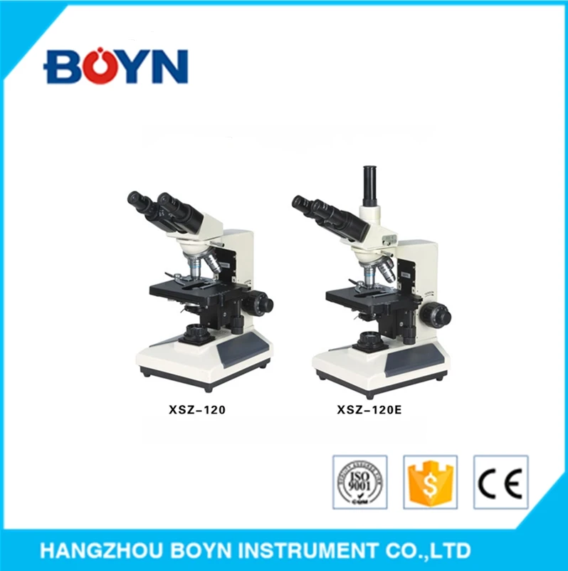 XSZ-120,120E Laboratory biological Binocular Trinocular microscope with Double layer mechanical stage and LED illumination