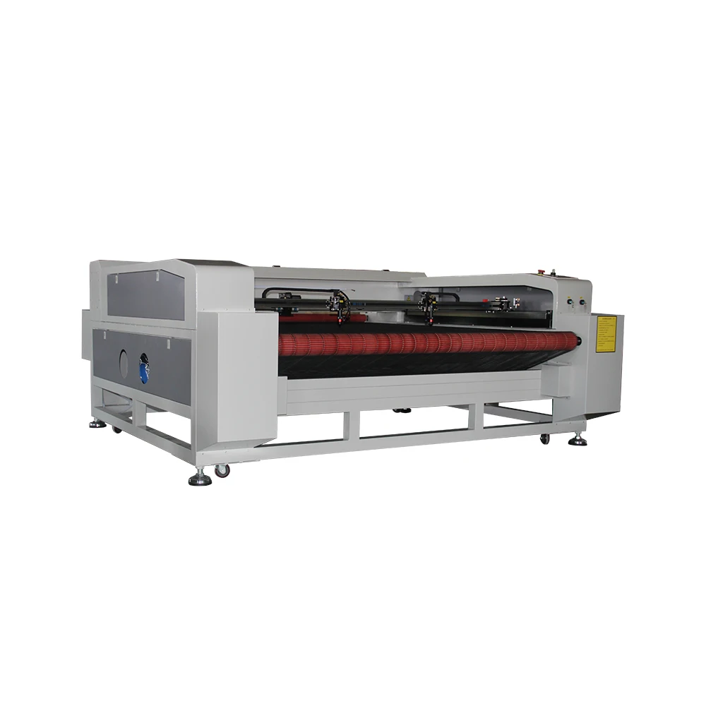 Auto feed 1810 1812 1820 co2 fabric laser cutting machine for textile roll cloth with ccd camera optional