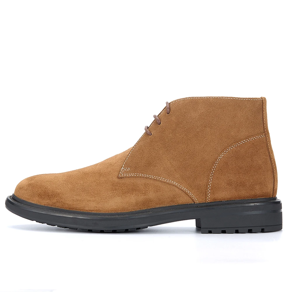 New Style Genuine Leather Boots Top Grade Suede Leather Shoes for Men Comfortable Winter Warm Casual Boots Customize Logo