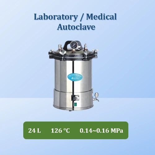 Rapid Sterilization Automatic Controlled Pressure Steam Sterilizers 18L 24L Small Volume Medical Autoclave Machine