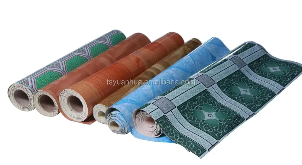 plastic flooring PVC sheeting look like Wood plastic carpet by roll