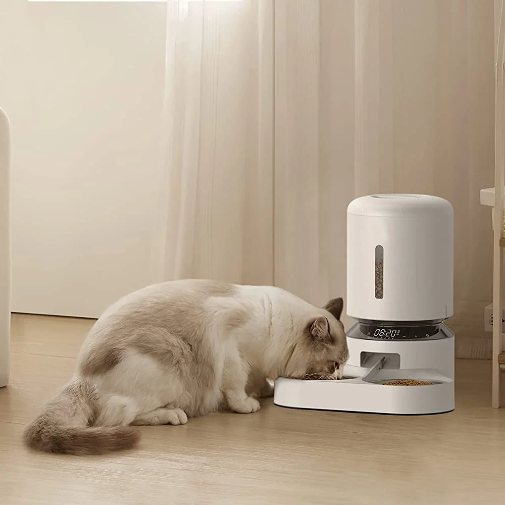 Electronic 5L Timing Auto Dog Cat Feeder Dog Cat Food Bowl Double Pet Dog Slow Feeder Bowl