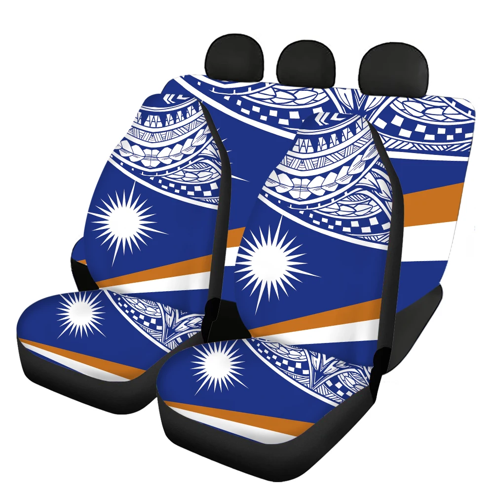 Polynesian Tribal Marshall Island Full Set Car Seat Covers Fashionable Auto Car Seat Covers Cushion Protector Car Accessories