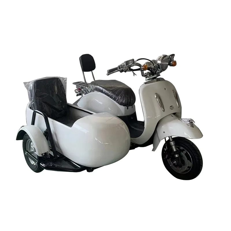Factory 1200w side scooter passenger motorcycle cheap three wheel adult tricycle adult electric