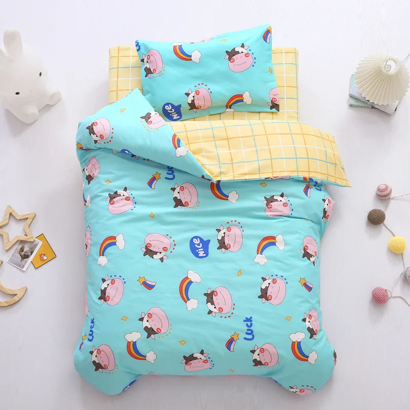 
Children Cartoon High Quality Bed Sheet 100% Cotton 3D Crib Baby Dinosaur bedding sets 