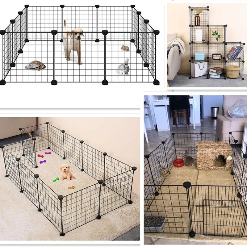 pet diy cage metal diy panel pet cage fence dogs rabbits cats iron