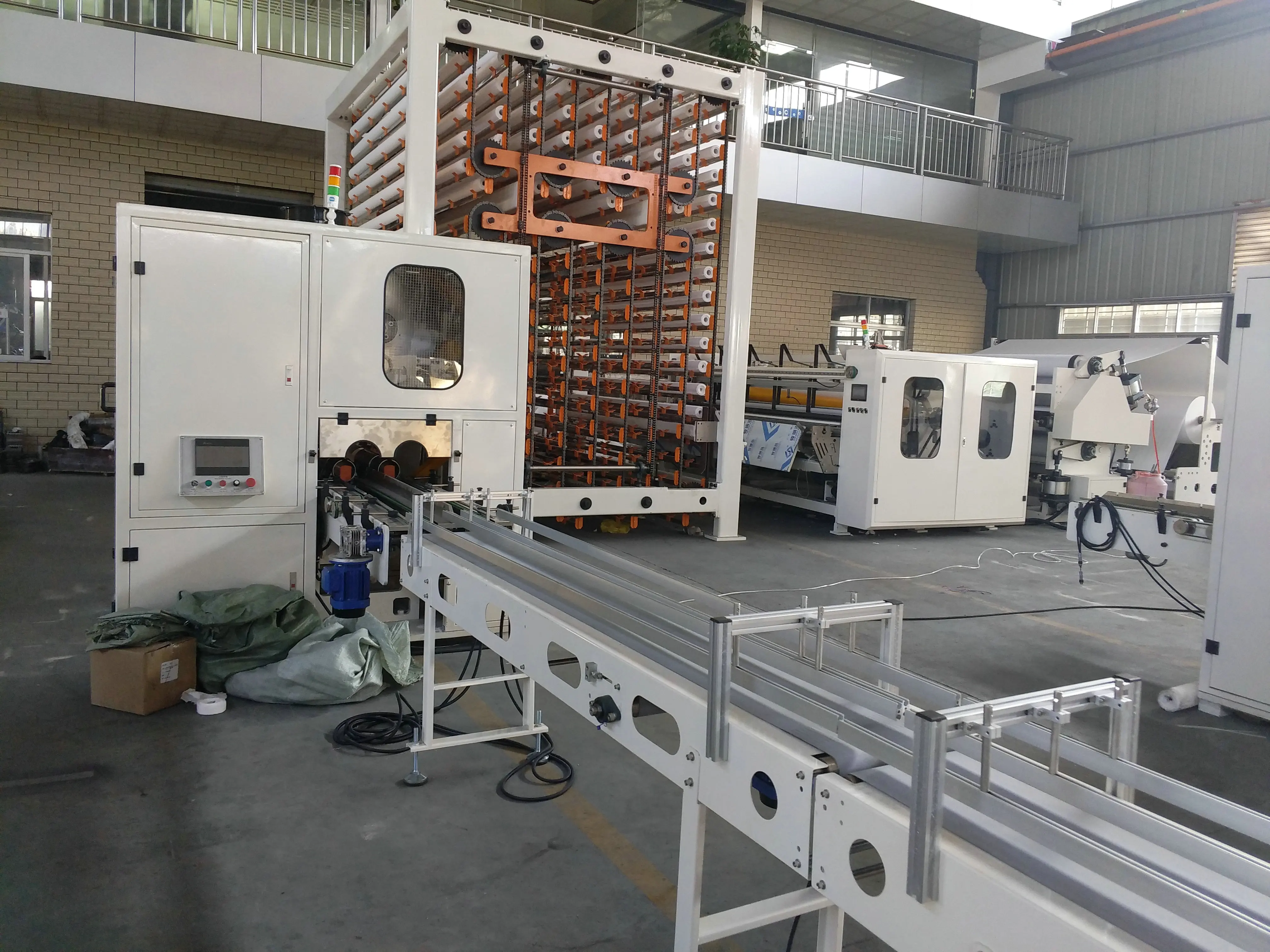 Double channel good quality hot sale toilet tissue paper cutting machine
