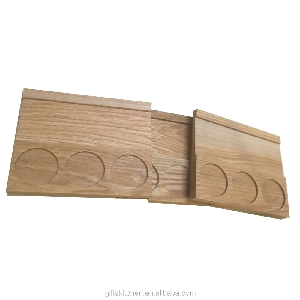 
2020 Best Sale High Quality Natural Wood Wine Tasting Stand Wine Flight Board 
