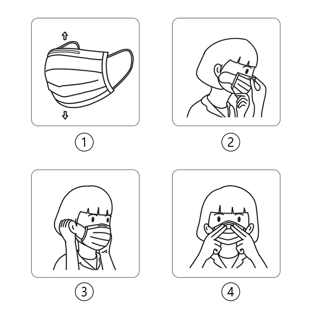 SZ Non-woven Black Fabric Face Mask Distributor With Logo Bulk Surgical Medical Facemask Disposable