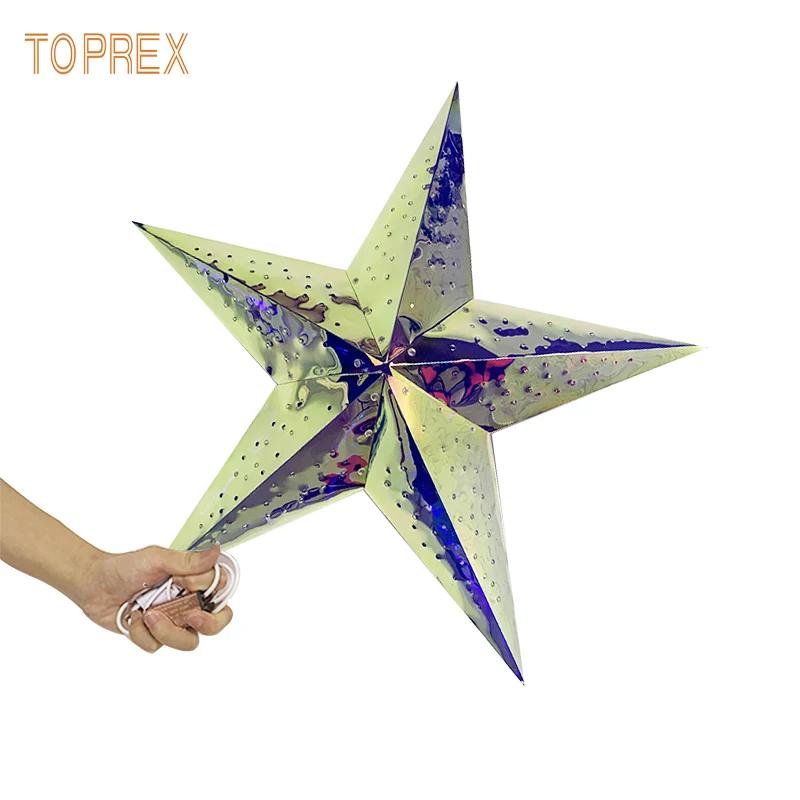 Декор TOPREX украшение для рождественской елки Звездный фонарь подвесной светильник декоративный