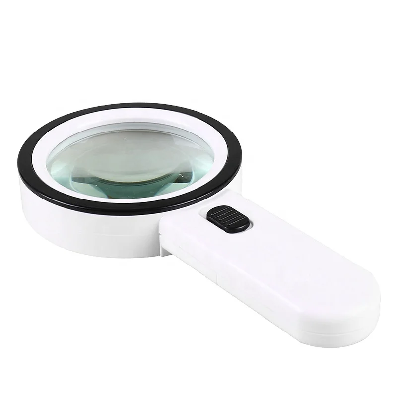 
30X Handheld Large Magnifying Glass 12 LED Illuminated Lighted Magnifier for Seniors Reading,Inspection, Jewelry, Explorer 
