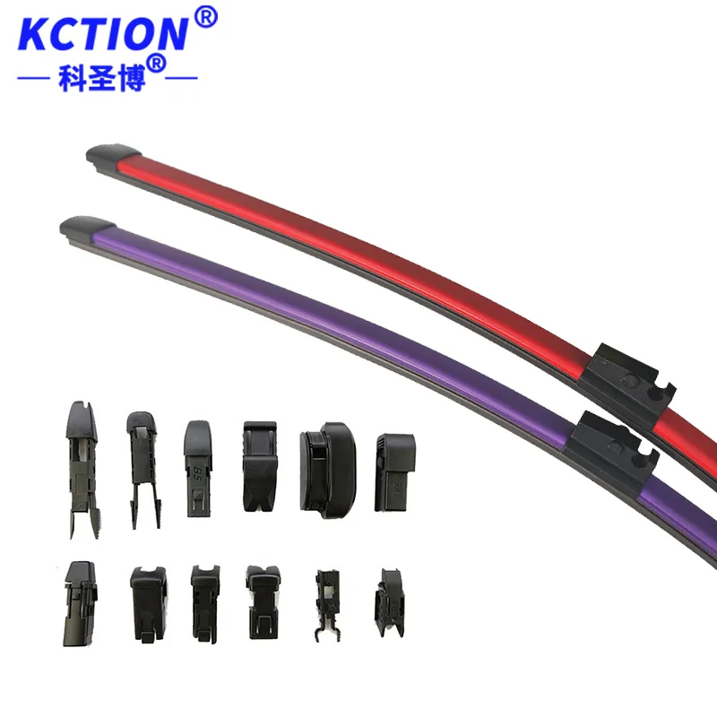 Amazon Hot Sell  K-662 Color PVC  panel New Design  Wiper Blades Bracketless Frameless Multi-Function Wiper Blade