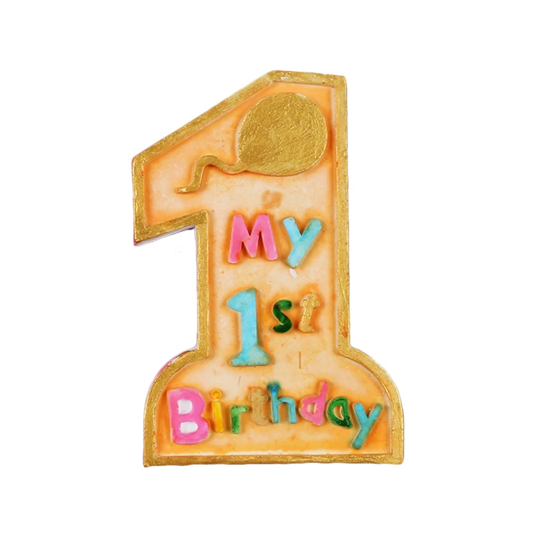 
Number Shape Customized Baby Birthday One Year Silicone Mould 3D Fondant Cake Decoration Tools Candle Candy Soap Mold 
