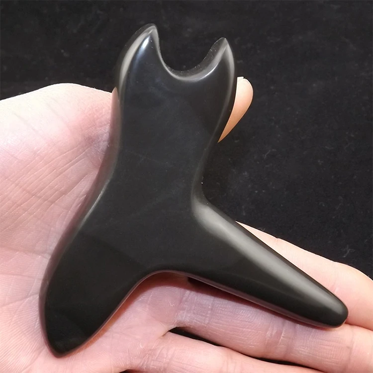 bian stone foot massager obsidian gua sha stone Massage Tools Black GuaSha scraper Massage Stick acupressure tool stone bian