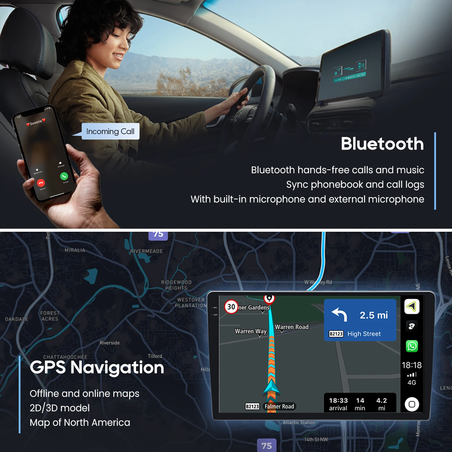 Заводская поставка универсальная 9 дюймов 2 + 32 ГБ 64 BT 5 4 Carplay DSP FM AM RDS радио один Din автомагнитола Автоэлектроника