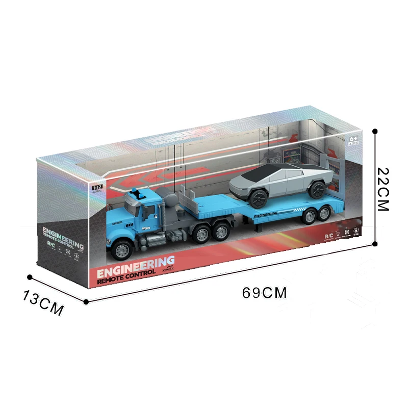 QS New Arrival 1:12 Scale Remote Control Model Trailer Car Toys 3 Colors City Simulation R/C Truck Vehicle Toys With Light