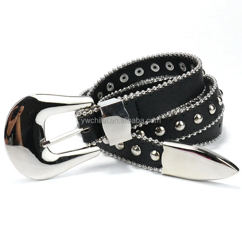 Cowboy Cowgirl pu Leather Waist  Belts with Vintage Western Carved-Buckle for Jeans Pants Dresses