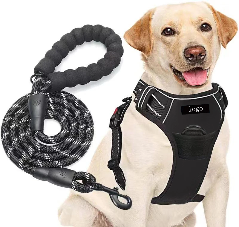 Изготовленный на заказ высококачественный собачий жгут роскошный Pechera Para Perro двусторонний поводок для собак Светоотражающий