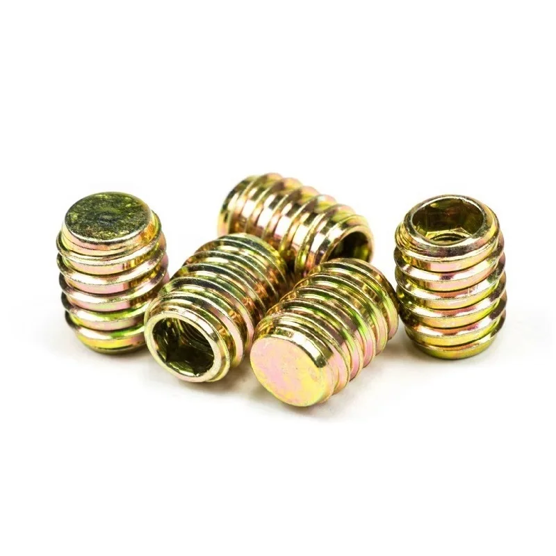 Furniture Hardware Insert Nut Zinc Alloy Blind End Hex Socket Threaded Insert Nuts