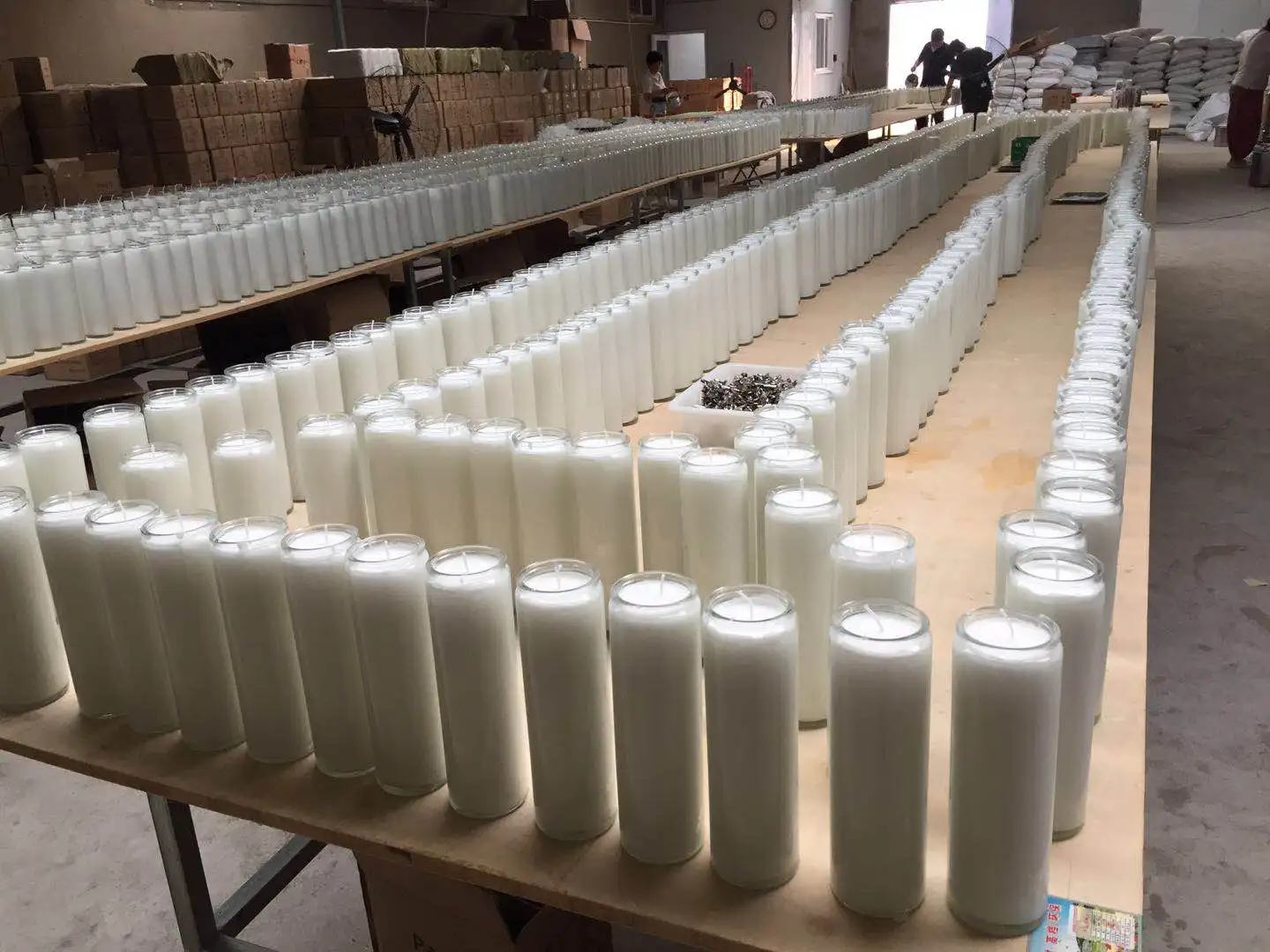 Church paraffin wax 7 day candles clear plain glass 5 to 7 day chakra white or color candle