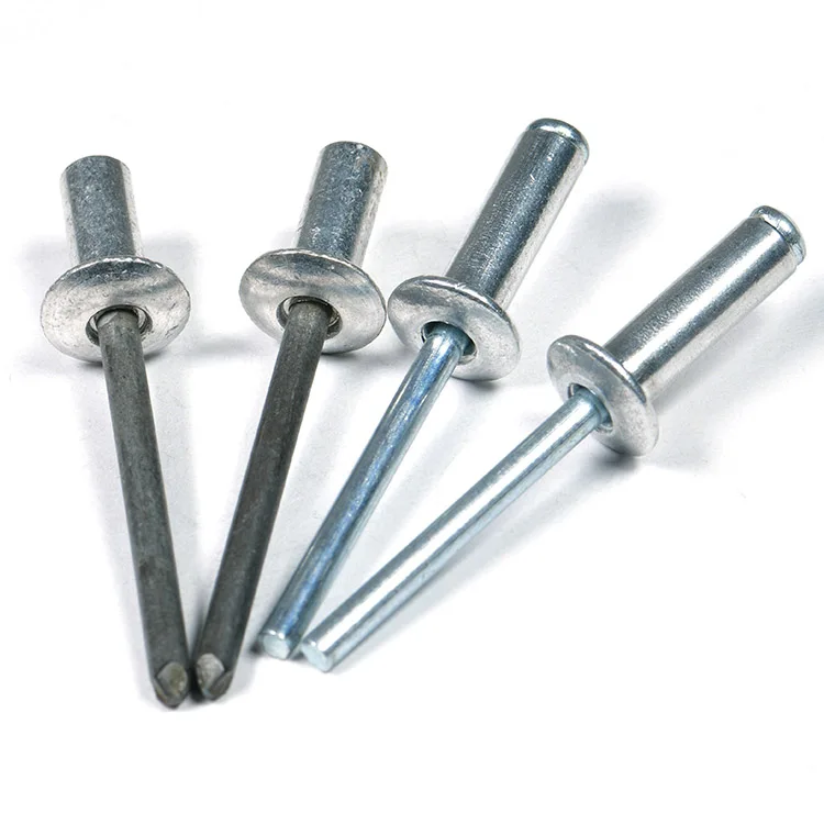 Customized All Sizes Aluminium Steel Open Type Round Head Blind Zinc Galvanize Rivet
