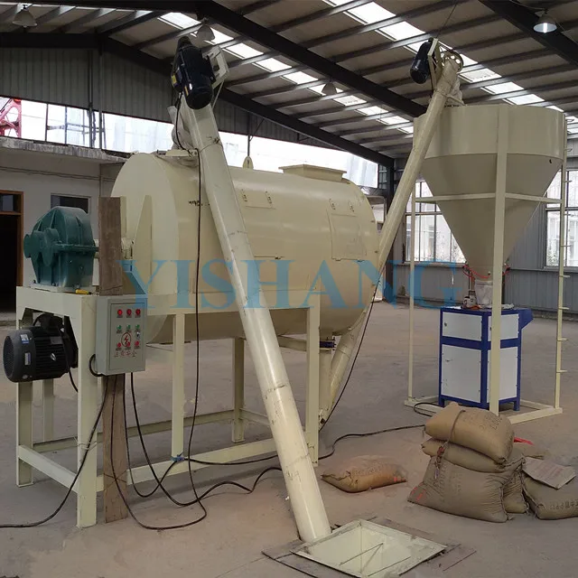 Semi-automatic premixed brick mortar mixer expanded and vitrified perlite ceramic tile grout making machine production line