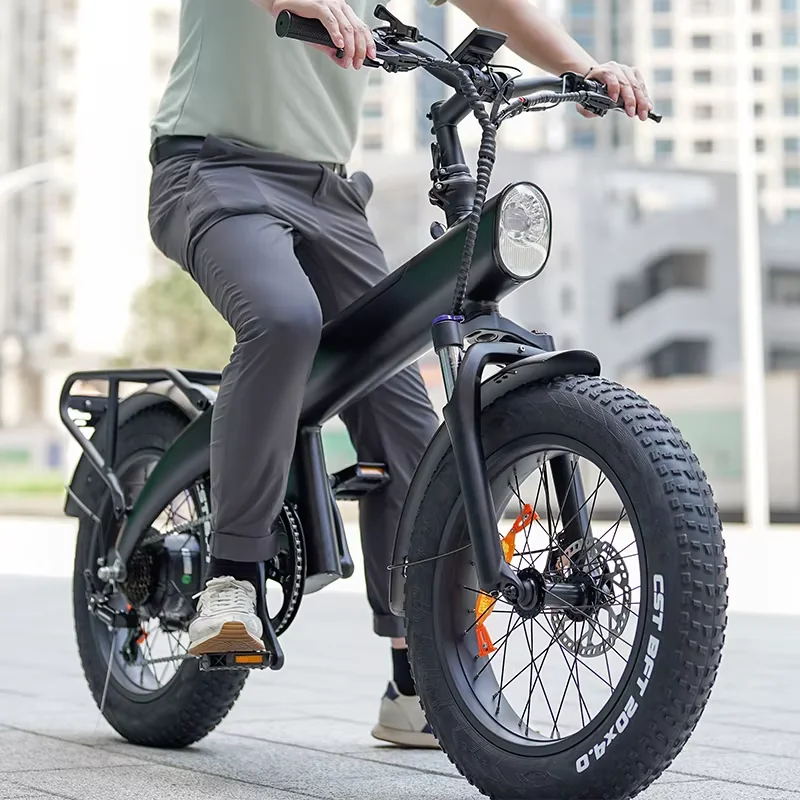 Electric Fatbike Wholesale Removable Battery 9.6AH 20Inch Fat Tyre Electric Dirt Bike Adult Off-Road Electric Hybrid Bike