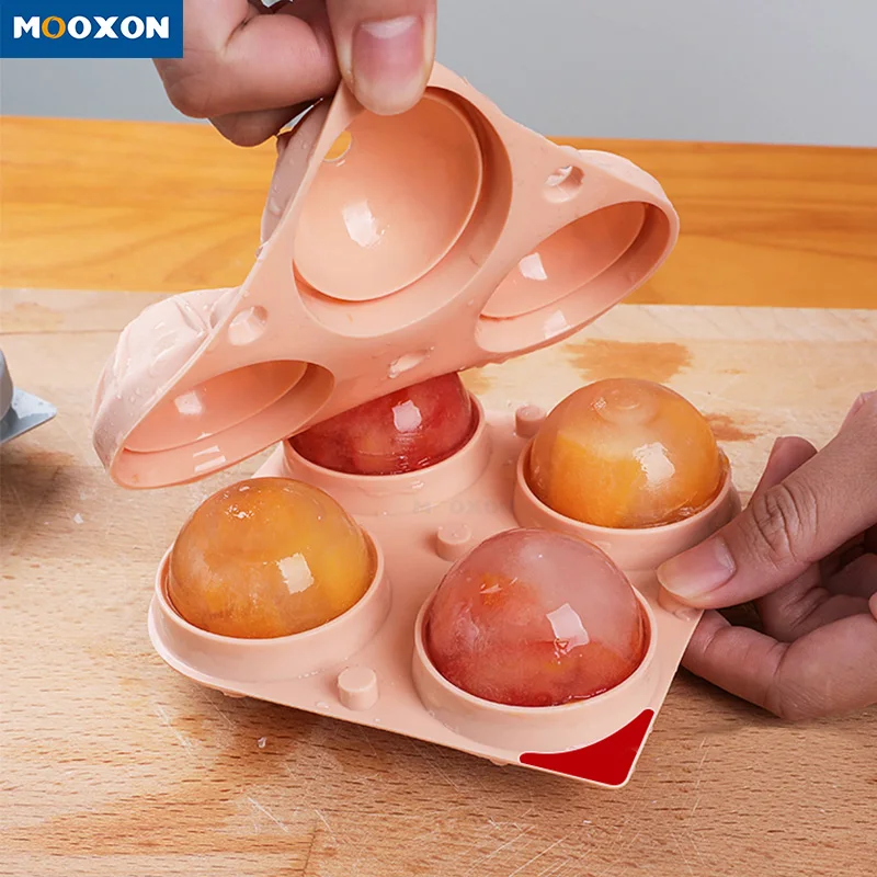 Homemade Silicone Summer Cream Round Fruit Ice Maker Cube Trays Mold Hockey Puck