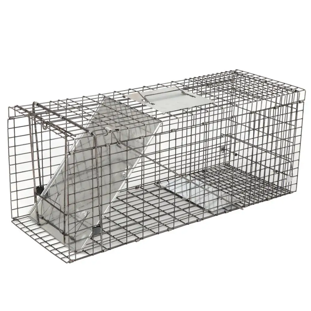 42' Live Animal Trap Cage Humane Cage Catch Metal Steel with Handle, Release Rats Mouse Mice Rodents Squirrels