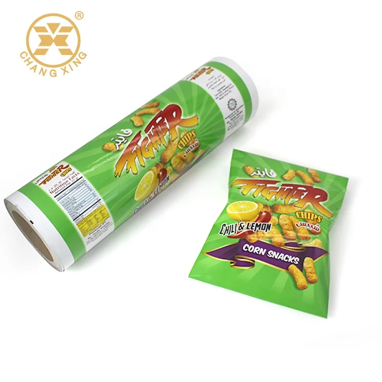 Plastic Packaging Reel for Puffed Snack Food Packaging films for chips chocolate sugar sachet
