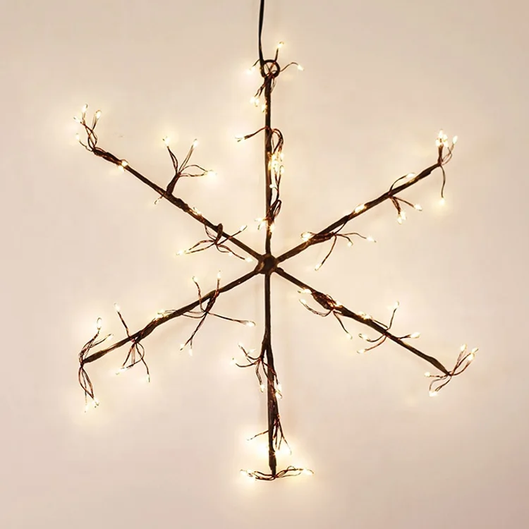 New China Manufacturers Sell Warm Whitesnowflake Firework Shape String Lights