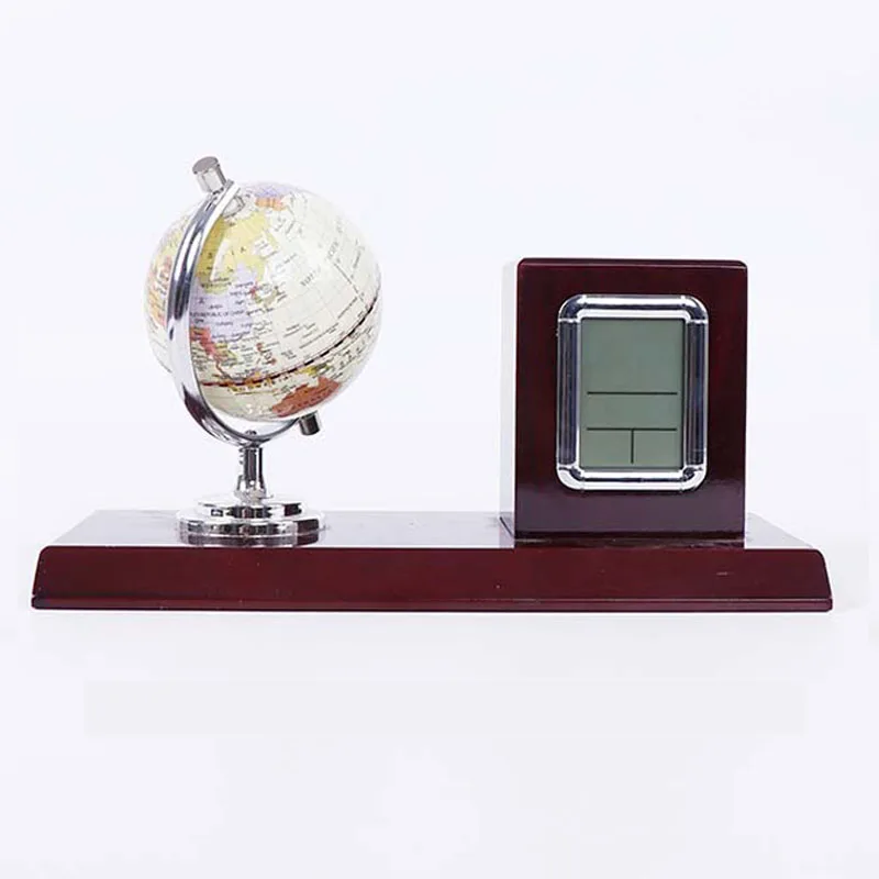 wooden penholder office desktop organizer business gift set table globe with penholder