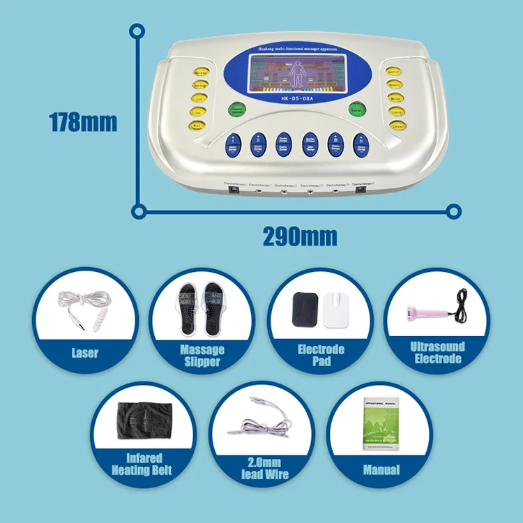 Digital TENS & EMS Combo Unit Reduce Pain and Inflammation Comprehensive Physical Therapy Machine