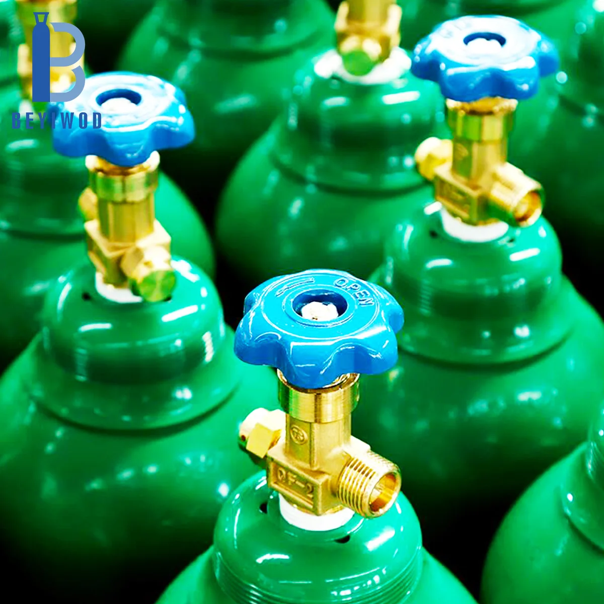 CE TPET approval QF-2 Oxygen valve handle wheel CO2 Oxygen Nitrogen gas cylinder valve