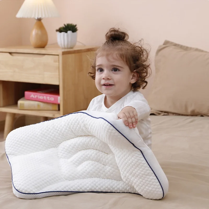 Mini Toddler Baby Neck Pillow with Cotton White Breathable Styling Pillows 50*30*2 CM Spine Guard Baby Products